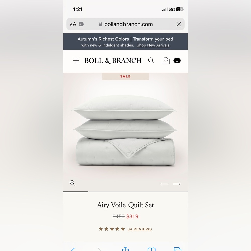 Boll and branch airy cotton quilt set queen